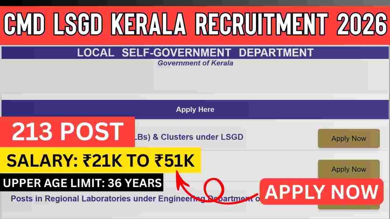 CMD LSGD Kerala Recruitment 2026