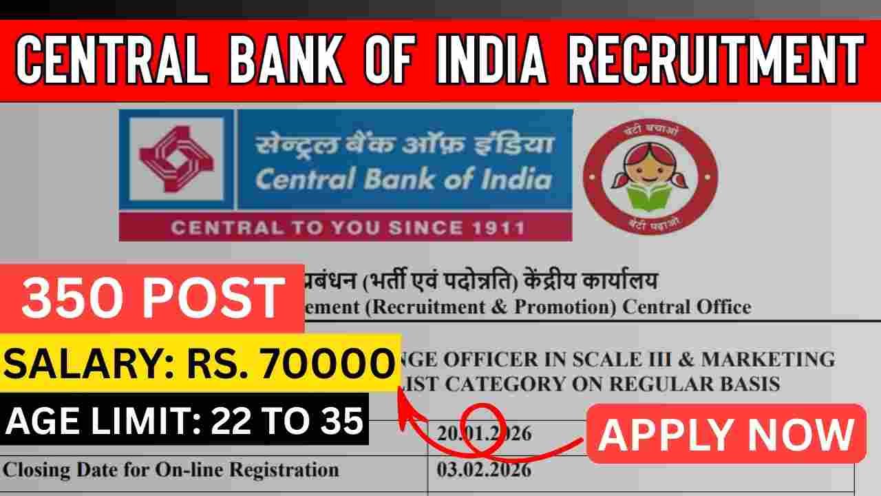 Central Bank of India Recruitment 2026