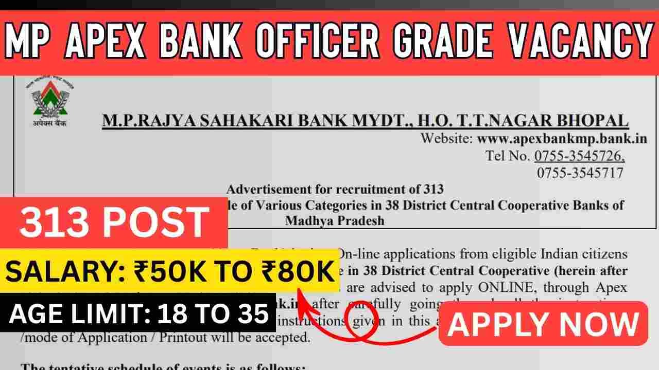 MP Apex Bank Officer Grade Recruitment 2026