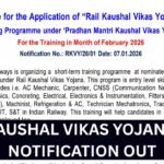 Rail Kaushal Vikas Yojana 2026 Notification Out