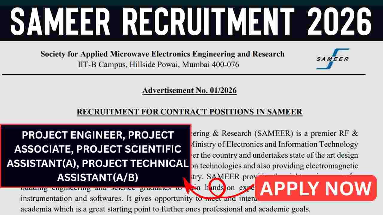 SAMEER Recruitment 2026