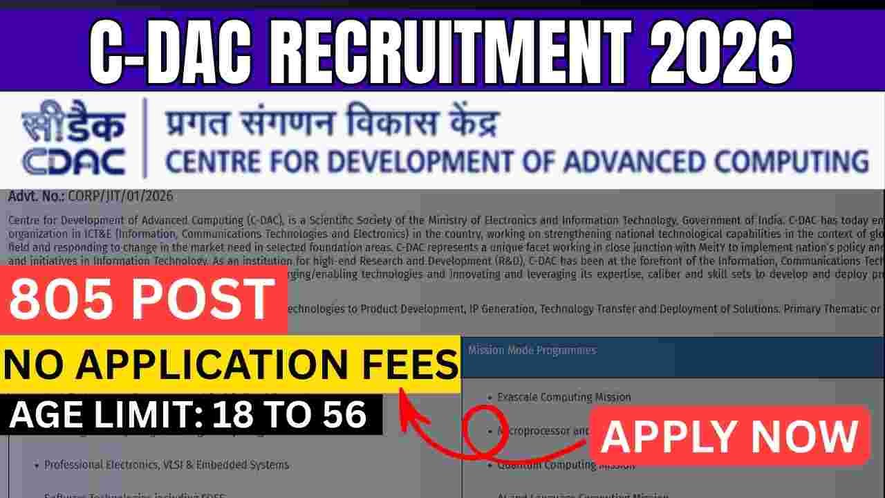 C-DAC Recruitment 2026