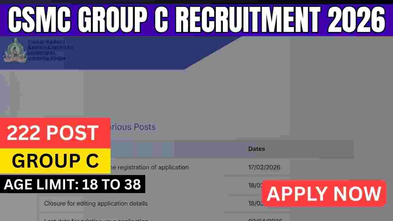 CSMC Group C Recruitment 2026