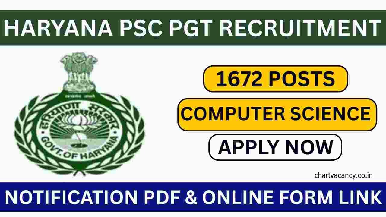 Haryana PSC PGT Computer Science Recruitment 2026