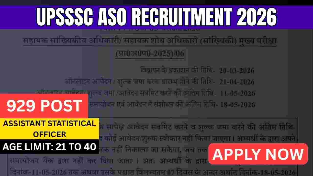 UPSSSC ASO Recruitment 2026