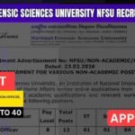NFSU Recruitment 2026