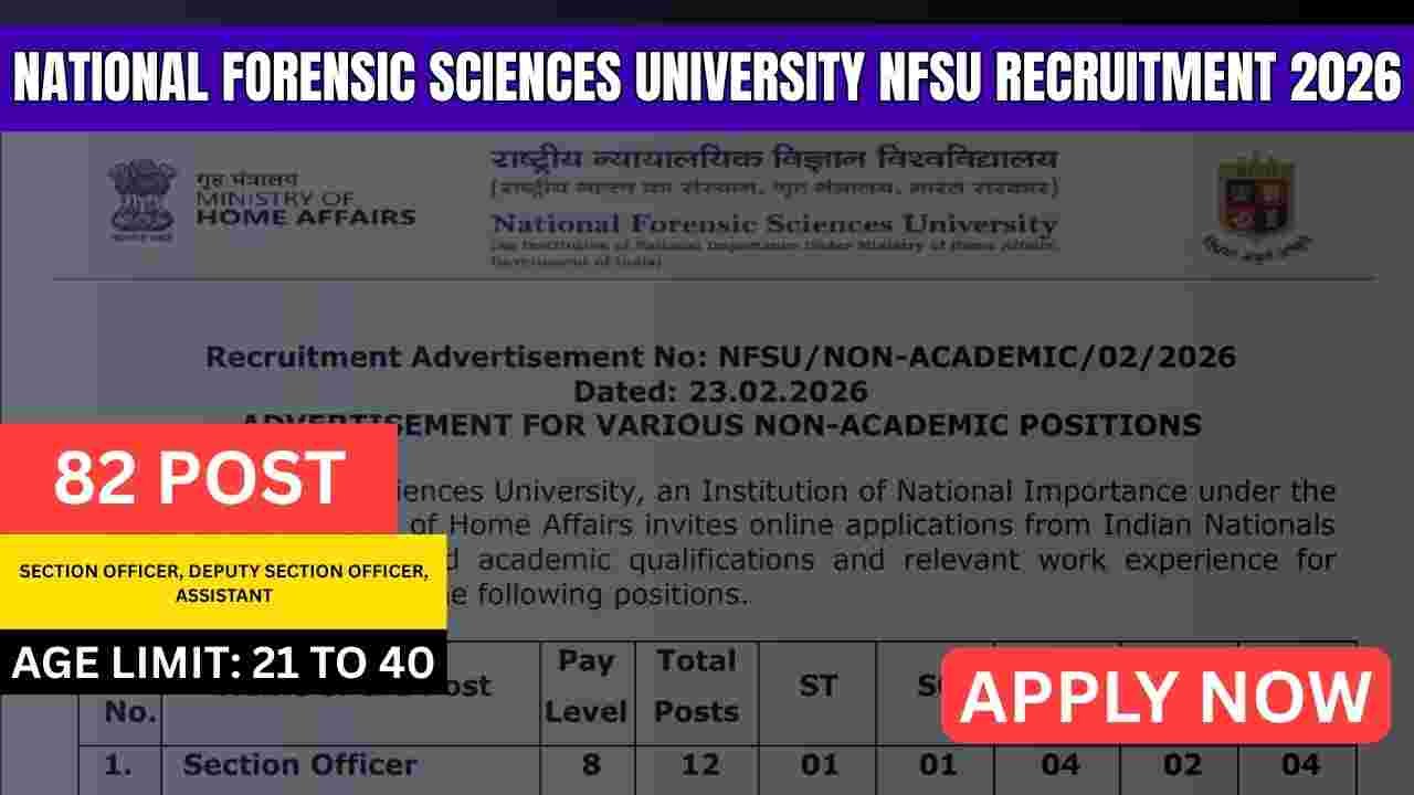 NFSU Recruitment 2026