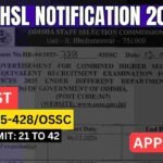 OSSC CHSL Notification 2025-26