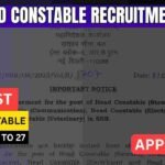 SSB Head Constable Recruitment 2026