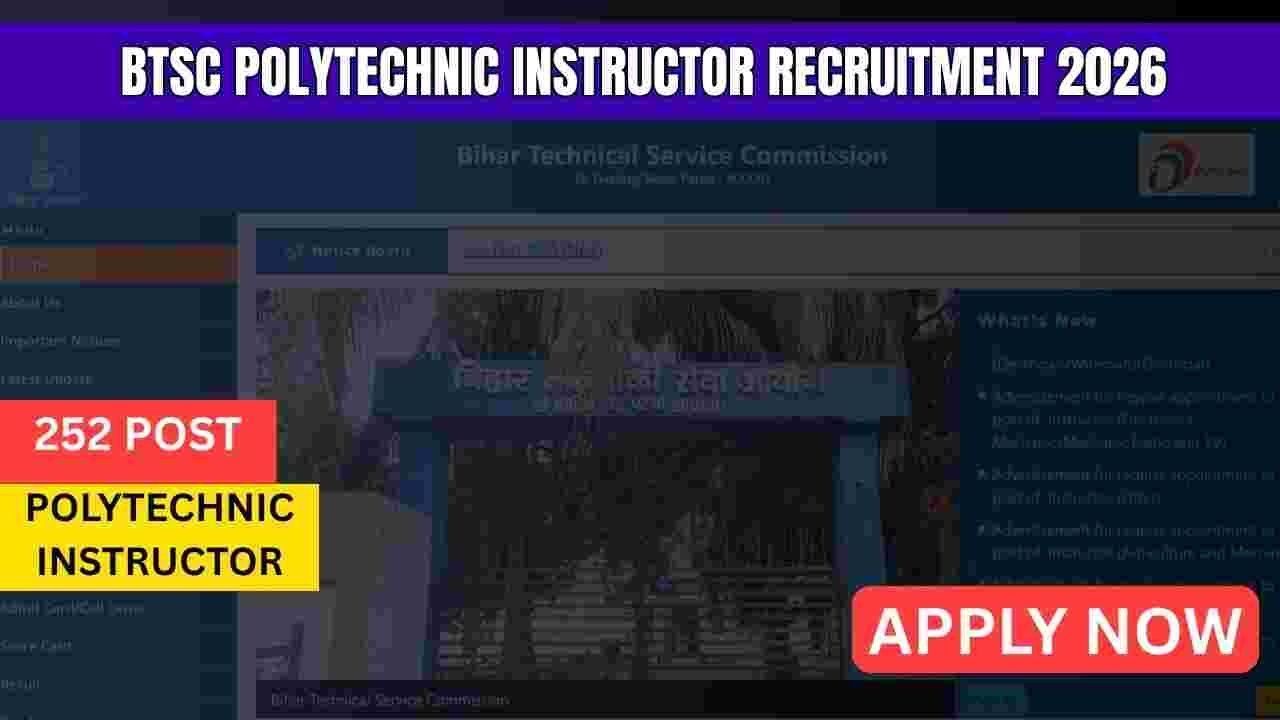 BTSC Polytechnic Instructor Recruitment 2026