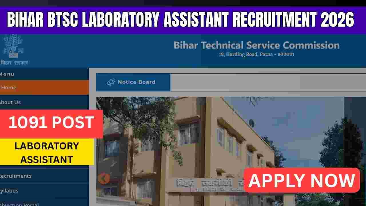 Bihar BTSC Laboratory Assistant Recruitment 2026