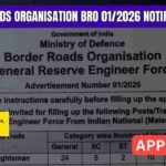 Border Roads Organisation BRO 012026 Notification Out