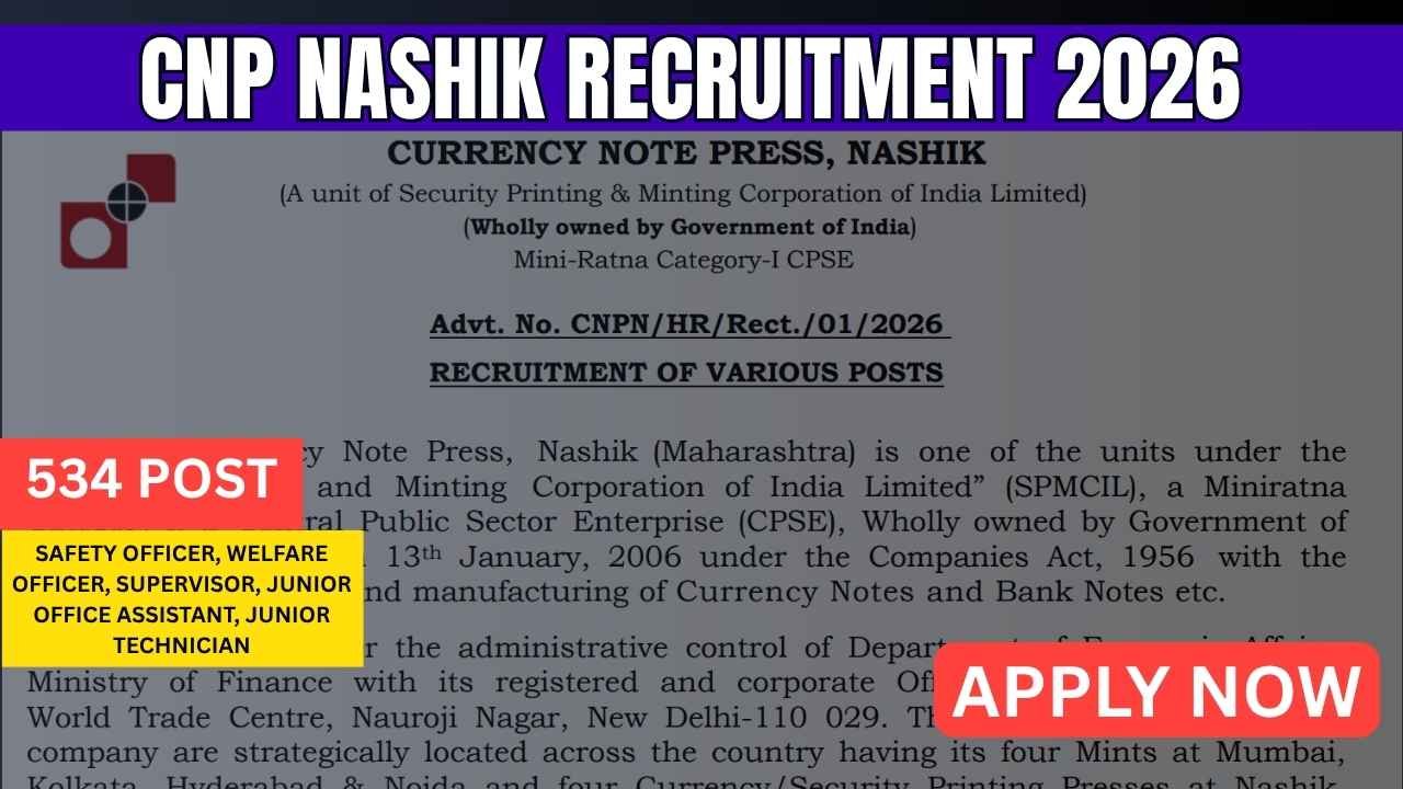 CNP Nashik Recruitment 2026