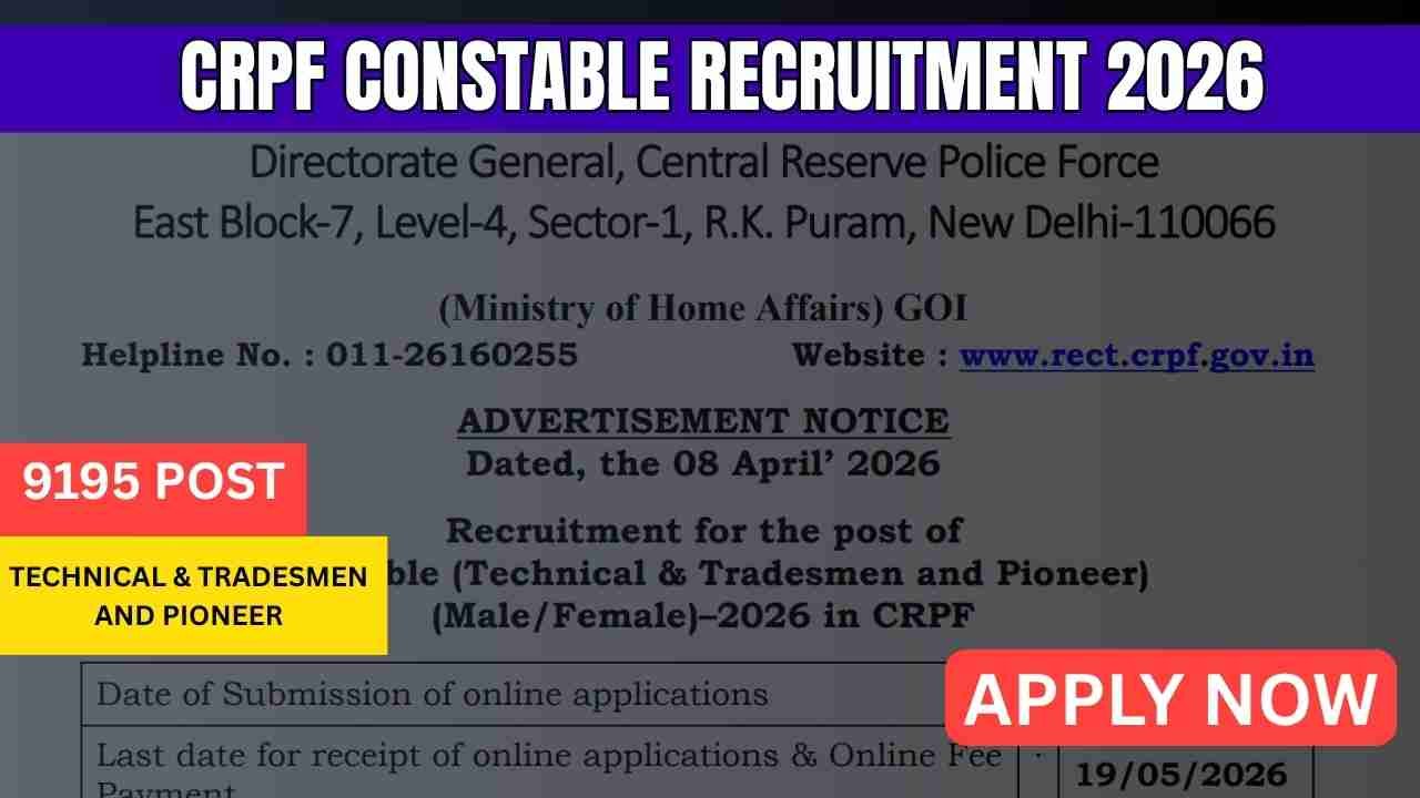 CRPF Constable Recruitment 2026
