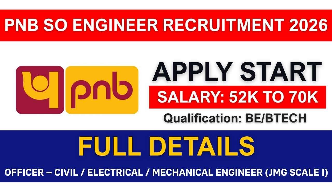 PNB SO Engineer Recruitment 2026