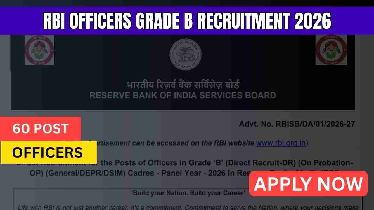 RBI Officers Grade B Recruitment 2026