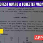 Tripura Forest Guard & Forester Vacancy 2026