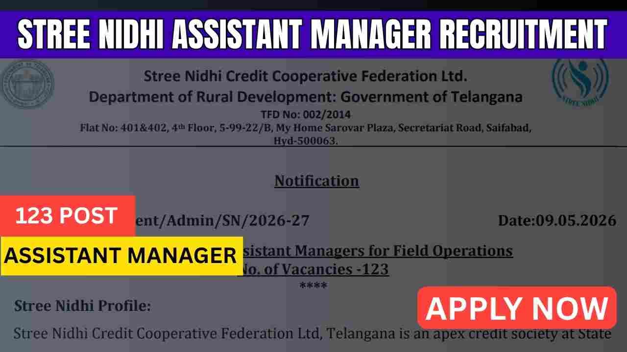 Stree Nidhi Assistant Manager Recruitment 2026