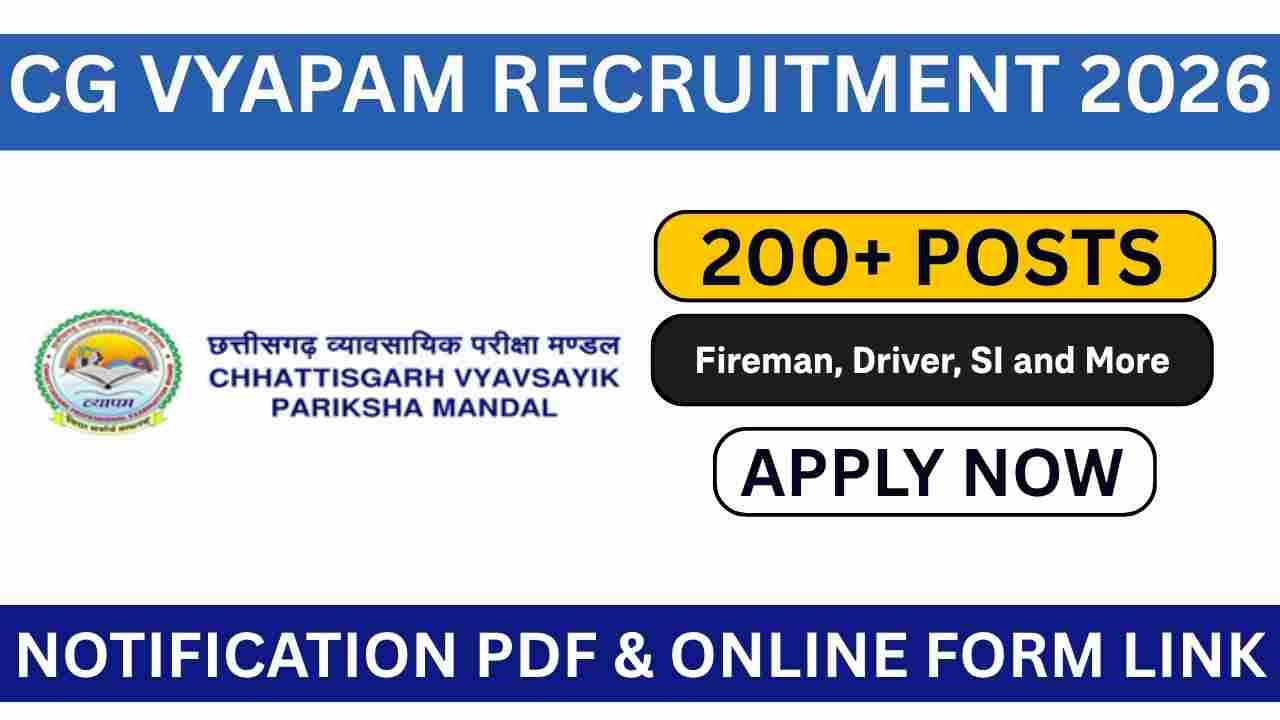 CG Vyapam Recruitment 2026