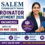 Salem Community Bank Coordinator Recruitment 2026