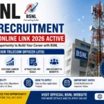 BSNL JTO Recruitment Apply Online Link 2026 Active, Check Junior Telecom Officer Eligibility, How to Apply