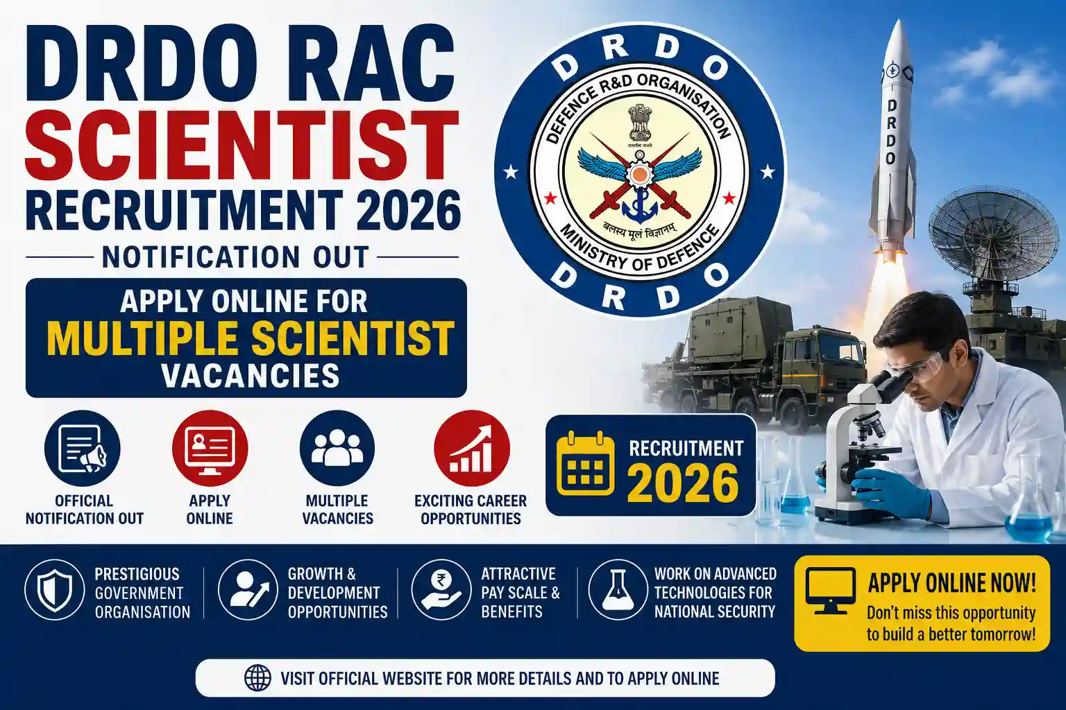 DRDO RAC Scientist Recruitment 2026