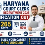 Haryana Court Clerk Recruitment 2026