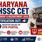 Haryana HSSC CET Group D Recruitment 2026