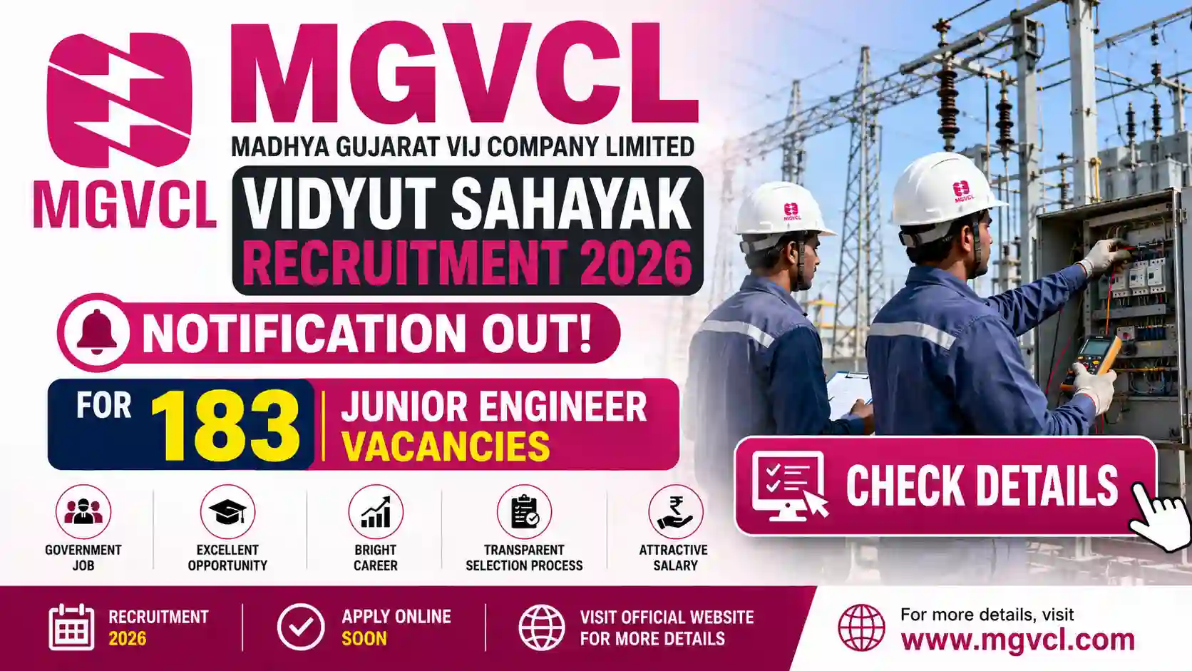 MGVCL Vidyut Sahayak Recruitment 2026