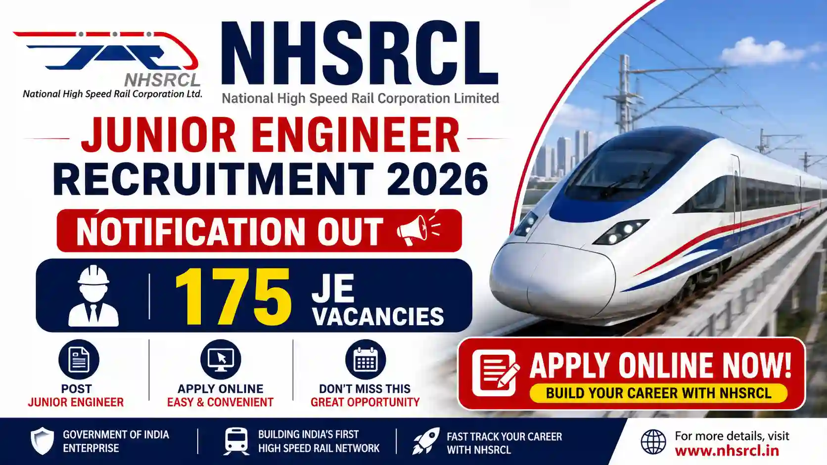 NHSRCL Junior Engineer Recruitment 2026