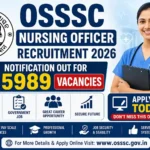 OSSSC Nursing Officer Recruitment 2026