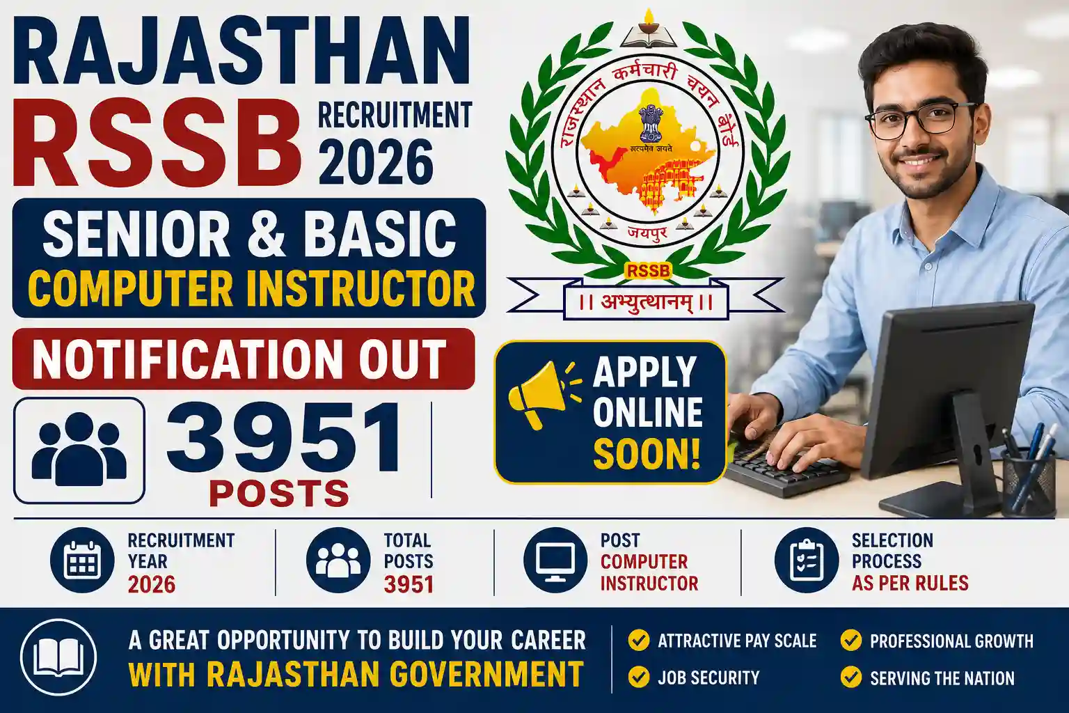 Rajasthan RSSB Senior & Basic Computer Instructor Recruitment 2026