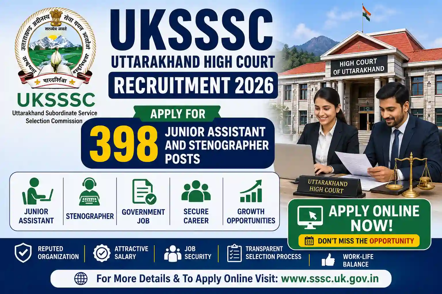 UKSSSC Uttarakhand High Court Recruitment 2026