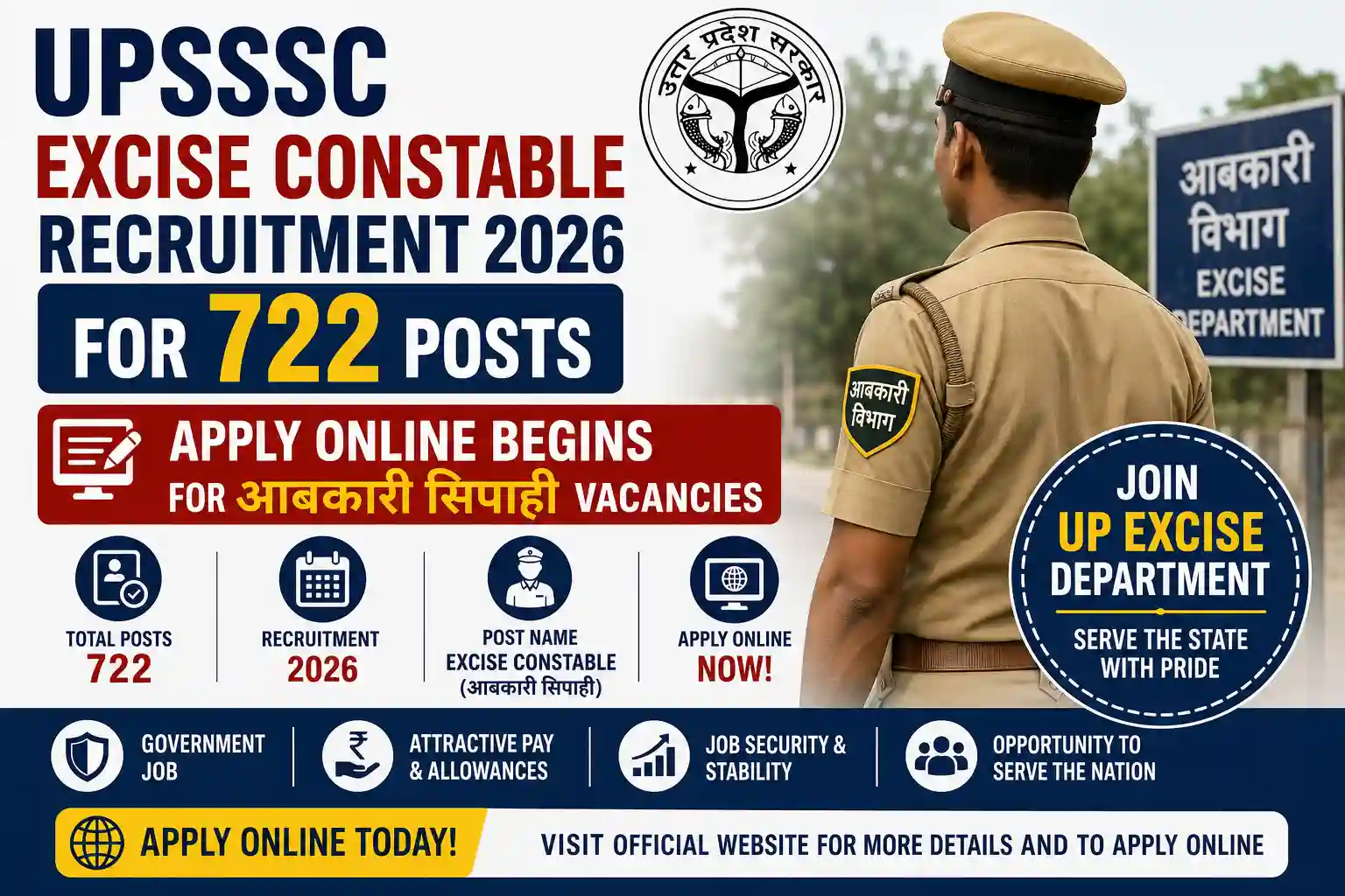 UPSSSC Excise Constable Recruitment 2026
